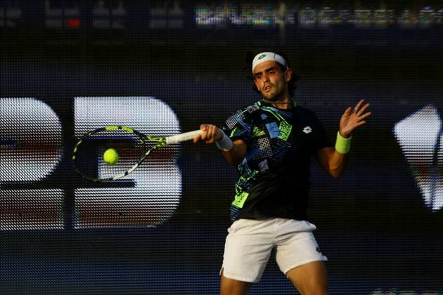 December 5, 2023, Puerto Cabello, Carabobo, Venezuela: December 05, 2023. Juan Bautista Torres, from Argentina, participates in the Dracula Open international tennis tournament in the city of Puerto Cabello, Venezuela. Photo: Puerto Cabello Venezuela - ZUMAhe3_ 0372156384st Copyright: xJuanxCarlosxHernandezx