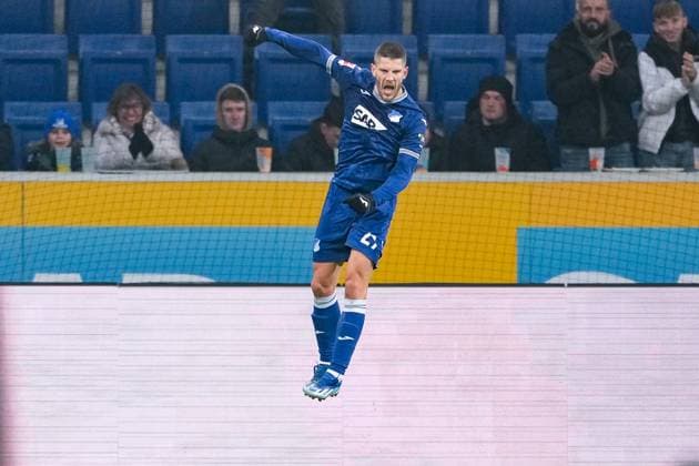 Sport Themen der Woche KW49 Sport Bilder des Tages Torschütze Andrej Kramaric (Hoffenheim, 27), Spieler der TSG 1899 Hoffenheim, jubelt über das Tor zum 2:0, Jubel, jubeln, Torjubel, Torerfolg, celebrate the goal, goal, celebration, Jubel ueber das Tor, optimistisch, Spielszene, Highlight, Einzelbild, Action, Aktion, 08.12.2023, Sinsheim (Deutschland), Fussball, Bundesliga, TSG 1899 Hoffenheim - VfL Bochum, DFB DFL REGULATIONS PROHIBIT ANY USE OF PHOTOGRAPHS AS IMAGE SEQUENCES AND OR QUASI-VIDEO. *** Goalscorer Andrej Kramaric Hoffenheim, 27 , TSG 1899 Hoffenheim player, cheers about the goal to 2 0, cheer, cheer, goal celebration, celebrate the goal, goal, celebration, cheering about the goal, optimistic, match scene, highlight, single image, action, action, 08 12 2023, Sinsheim Germany , football, Bundesliga, TSG 1899 Hoffenheim VfL Bochum, DFB DFL REGULATIONS PROHIBIT ANY USE OF PHOTOGRAPHS AS IMAGE SEQUENCES AND OR QUASI VIDEO xozx