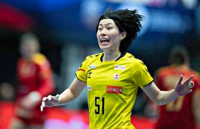 Yuki Yoshidome, (51) reacts during the IHF World Womens Handball Championship match between Romania and Japan in the main round group 3 at Jyske Bank Boxen in Herning Denmark Saturday Dec. 9, 2023. , Herning Jylland Denmark Copyright: HenningxBagger HenningxBaggerx spdk20231209-171152-L