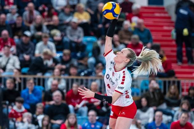VBL Volleyball-Bundesliga; SC Potsdam - Alianz MTV Stuttgart; 9.12.2023 VBL Volleyball-Bundesliga; SC Potsdam - Allianz MTV Stuttgart; Antonia Stautz (SC Potsdam 6); 9.12.2023 Copyright: xBEAUTIFULxSPORTS NicolxMarschallx