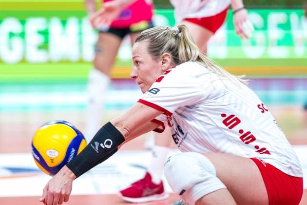 VBL Volleyball-Bundesliga; SC Potsdam - Alianz MTV Stuttgart; 9.12.2023 VBL Volleyball-Bundesliga; SC Potsdam - Allianz MTV Stuttgart; Antonia Stautz (SC Potsdam 6); 9.12.2023 Copyright: xBEAUTIFULxSPORTS NicolxMarschallx