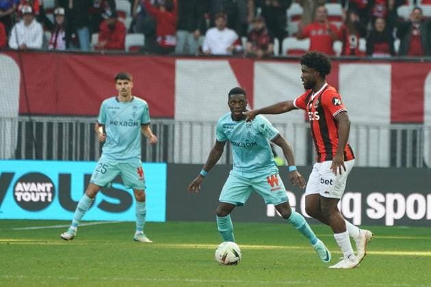 Terem Moffi (OGC Nice) FOOTBALL : OGC Nice vs Stade de Reims - Ligue 1 Uber Eats - Nice - 10 12 2023 NorbertScanella Panoramic 