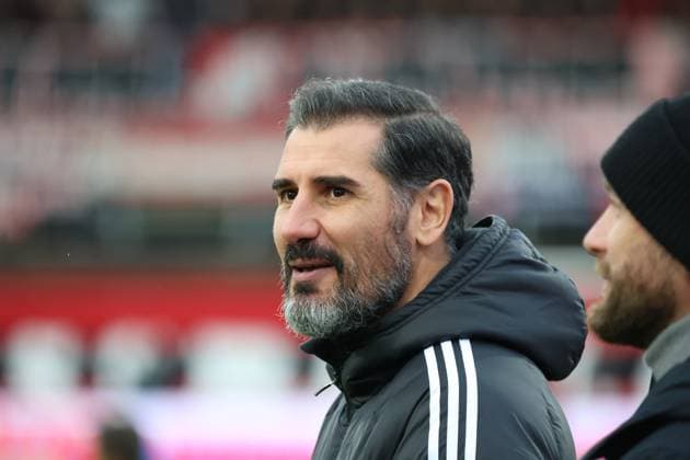 10.12.2023, Fussball, Herren, 2. Bundesliga, Saison 2023 2024, SV 07 Elversberg - 1. FC Nürnberg, Trainer: Christian Fiel (1. FC Nürnberg) Elversberg Ursapharm-Arena an der Kaiserlinde Saarland Deutschland (DE)