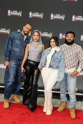 LAS VEGAS, NV - DECEMBER 9: Queen Naija and Clarence White arriving at the NBA, Basketball Herren, USA In-Season Tournament Finals Arrivals at the T Mobile Arena in Las Vegas, Nevada, on December 9, 2023. Copyright: xDeeCeexCarterx
