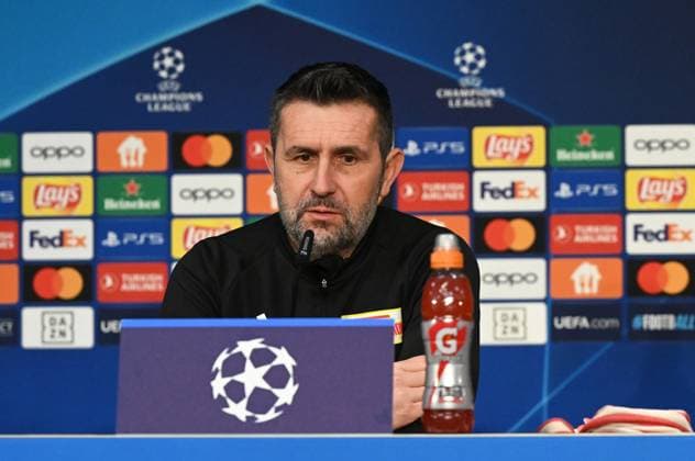 Fussball, Herren, Saison 2023 2024, UEFA Champions League (Gruppe C, 6. Spieltag), 1. FC Union Berlin - Real Madrid, Pressekonferenz Training von Union im Olympiastadion am Tag vor dem Spiel, im Bild: Trainer Nenad Bjelica (1. FC Union Berlin), 11.12. 2023, Copyright: xMatthiasxKochx