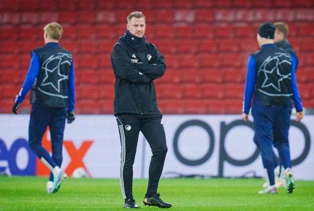 Head coach Jacob Neestrup during FC Copenhagen training on Monday 11 December 2023. FC Copenhagen meets Turkish Galatasaray in the Champions League on Tuesday. (Photo: Liselotte Sabroe Ritzau Scanpix) , Copenhagen Denmark