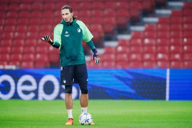 Kamil Grabara during FC Copenhagen training on Monday 11 December 2023. FC Copenhagen will meet Turkish Galatasaray in the Champions League on Tuesday. (Photo: Liselotte Sabroe Ritzau Scanpix) , Copenhagen Denmark