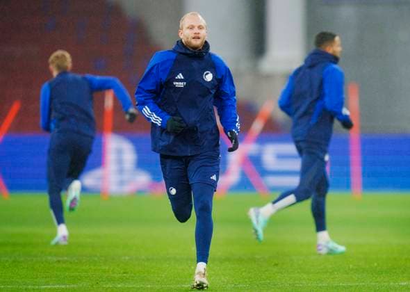 Nicolai Boilesen during FC Copenhagen training on Monday 11 December 2023. FC Copenhagen meets Turkish Galatasaray in the Champions League on Tuesday. (Photo: Liselotte Sabroe Ritzau Scanpix) , Copenhagen Denmark