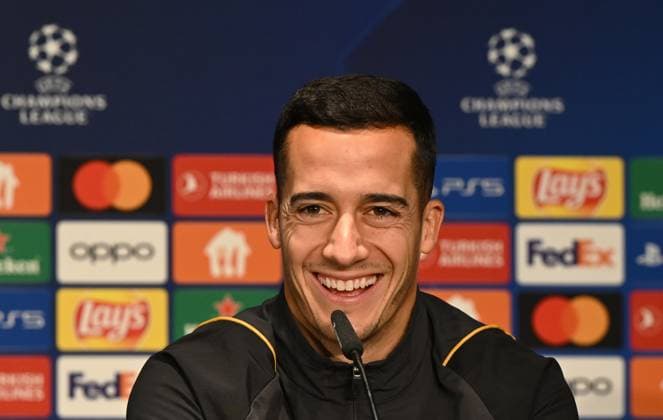Fussball, Herren, Saison 2023 2024, UEFA Champions League (Gruppe C, 6. Spieltag), 1. FC Union Berlin - Real Madrid, Pressekonferenz Training von Real Madrid im Olympiastadion am Tag vor dem Spiel, im Bild: Lucas Vazquez (Real Madrid), 11.12. 2023, Copyright: xMatthiasxKochx