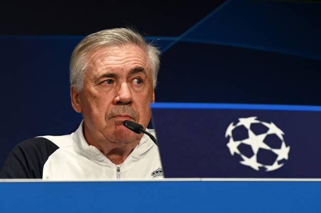 Fussball, Herren, Saison 2023 2024, UEFA Champions League (Gruppe C, 6. Spieltag), 1. FC Union Berlin - Real Madrid, Pressekonferenz Training von Real Madrid im Olympiastadion am Tag vor dem Spiel, im Bild: Trainer Carlo Ancelotti (Real Madrid), 11.12. 2023, Copyright: xMatthiasxKochx