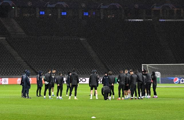 Fussball, Herren, Saison 2023 2024, UEFA Champions League (Gruppe C, 6. Spieltag), 1. FC Union Berlin - Real Madrid, Pressekonferenz Training von Real Madrid im Olympiastadion am Tag vor dem Spiel, im Bild: Übersicht, 11.12. 2023, Copyright: xMatthiasxKochx