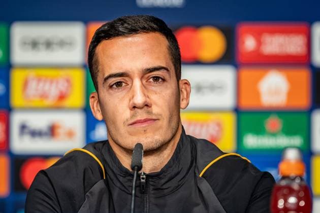 UEFA Champions League: Pressekonferenz und Training Real Madrid. Berlin, 11.12.2023 Lucas Vazquez (Real Madrid, 17) UEFA Champions League: Pressekonferenz und Training Real Madrid vor dem Spiel 1. FC Union Berlin vs Real Madrid, Olympiastadion, Berlin, 11.12.2023 Copyright: xBEAUTIFULxSPORTS LucianoxLimax