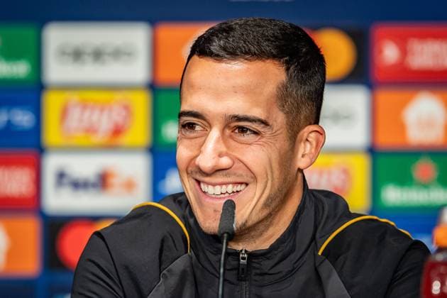 UEFA Champions League: Pressekonferenz und Training Real Madrid. Berlin, 11.12.2023 Lucas Vazquez (Real Madrid, 17) UEFA Champions League: Pressekonferenz und Training Real Madrid vor dem Spiel 1. FC Union Berlin vs Real Madrid, Olympiastadion, Berlin, 11.12.2023 Copyright: xBEAUTIFULxSPORTS LucianoxLimax