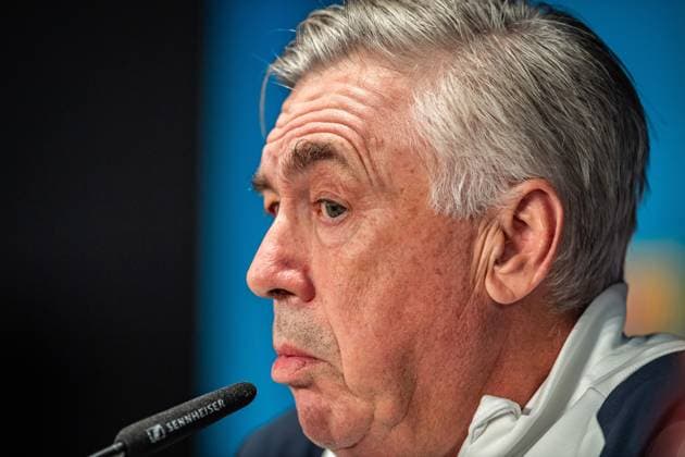UEFA Champions League: Pressekonferenz und Training Real Madrid. Berlin, 11.12.2023 Carlo Ancelotti (Trainer Real Madrid) UEFA Champions League: Pressekonferenz und Training Real Madrid vor dem Spiel 1. FC Union Berlin vs Real Madrid, Olympiastadion, Berlin, 11.12.2023 Copyright: xBEAUTIFULxSPORTS LucianoxLimax