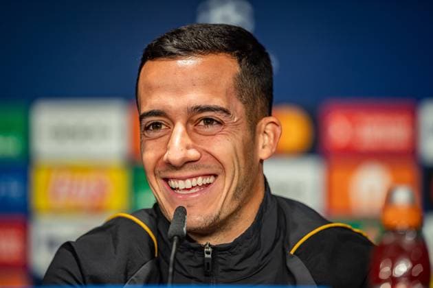 UEFA Champions League: Pressekonferenz und Training Real Madrid. Berlin, 11.12.2023 Lucas Vazquez (Real Madrid, 17) UEFA Champions League: Pressekonferenz und Training Real Madrid vor dem Spiel 1. FC Union Berlin vs Real Madrid, Olympiastadion, Berlin, 11.12.2023 Copyright: xBEAUTIFULxSPORTS LucianoxLimax