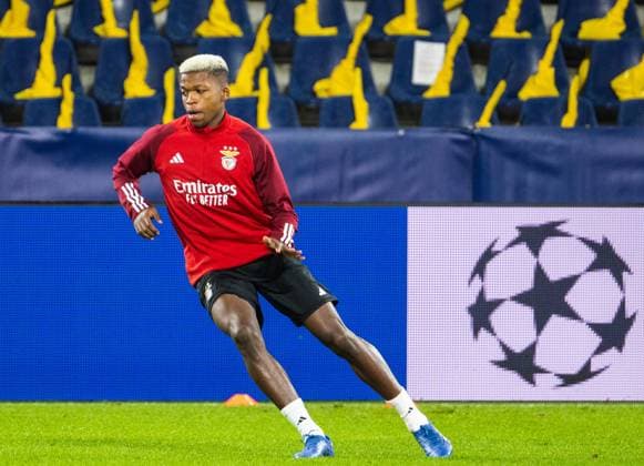 SOCCER - UEFA CL, RBS vs Benfica SALZBURG,AUSTRIA,11.DEC.23 - SOCCER - UEFA Champions League, group stage, Red Bull Salzburg vs SL Benfica, preview, training Benfica. Image shows Florentino (Benfica).  GEPAxpictures xAistexRidikaite