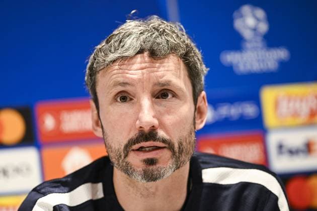 Antwerp s head coach Mark van Bommel pictured during a press conference, PK, Pressekonferenz of Belgian soccer team Royal Antwerp FC, on Tuesday 12 December 2023 in Antwerp. The team is preparing for tomorrow s game against Spanish club FC Barcelona, Barca on day six of the Champions League group stage, in group H. TOM GOYVAERTS TomxGoyvaerts  x82159033x