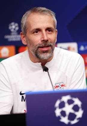 RB Leipzig PK Champions League Leipzig, 12.12.2023, RB Akademie, UEFA Champions League , RB Leipzig - Pressekonferenz am Vortag von RBL v. Young Boys Bern , Im Bild: Trainer Marco Rose (RB Leipzig) ,