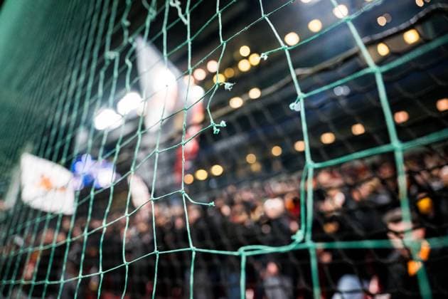 231212 Safety net infront of Galatasaray supporters ahead of the UEFA Champions League football match between FC Copenhagen and Galatasaray on December 12, 2023 in Copenhagen. Photo: Petter Arvidson BILDBYRAN kod PA PA0704 fotboll football soccer fotball champions league fc copenhagen galatasaray bbeng Copyright: PETTERxARVIDSON BB231212PA002