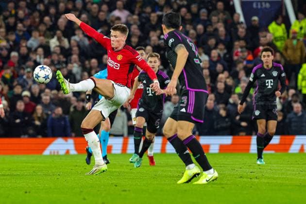 Manchester United, ManU v Bayern Munich Champions League 12 12 2023. Scott McTominay (39) of Manchester United during the Champions League match between Manchester United and Bayern Munich at Old Trafford, Manchester, England on 12 December 2023. Editorial use only , Copyright: xNigelxKeenex PSI-18580-0026