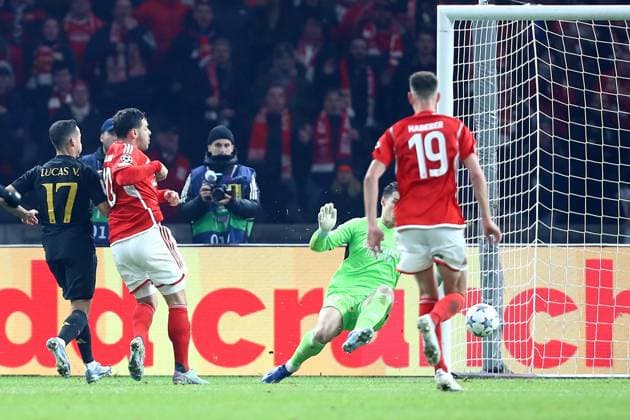 12.12.2023, xtgx, Fussball UEFA Champions League, Union Berlin - Real Madrid emspor, v.l. Kevin Volland (1. FC Union Berlin) erzielt das Tor zum scores the goal 1:0 (DFL DFB REGULATIONS PROHIBIT ANY USE OF PHOTOGRAPHS as IMAGE SEQUENCES and or QUASI-VIDEO) Berlin
