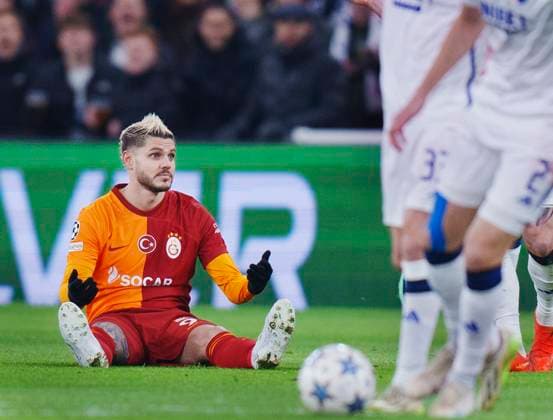 Galatasaray s Mauro Icardi during the Champions League match between FC Copenhagen - Galatasaray SK in Parken, Tuesday 12 December 2023. (Photo: Liselotte Sabroe Ritzau Scanpix) , Copenhagen Denmark