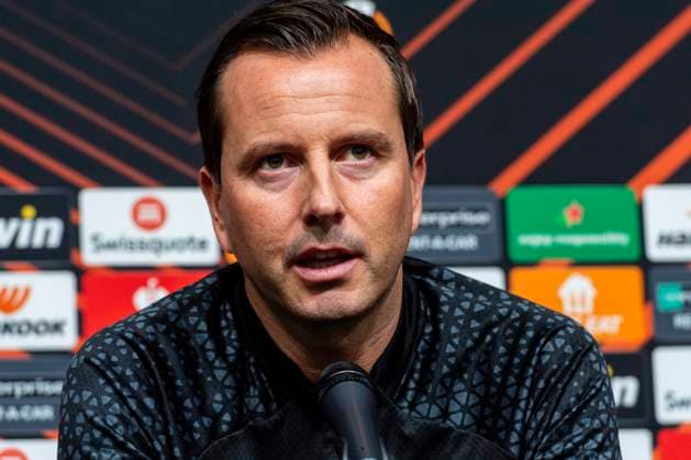 CP Stade Rennais F.C PHOTOPQR OUEST FRANCE Philippe RENAULT ; Rennes ; 13 12 2023 ; UEFA. Europa League. Phase de groupe. Football. Conférence de presse du Stade Rennais F.C. qui affrontera ce jeudi 14 décembre le Villarreal CF. En présence de Martin Terrier et Julien Stéphan, entraineur de Rennes. Photo Philippe RENAULT Ouest-France dec 13th 2023. press conference, PK, Pressekonferenz of Stade Rennais F.C, a day before its UEFA match against Villerreal FC Rennes France  Copyright: xPHOTOPQR OUESTxFRANCE MAXPPPxPhilippexRENAULTx 20231213OFR4352 20231213OFR4352