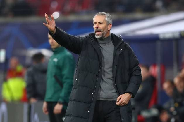 13.12.2023, xtgx, Fussball UEFA Champions League, RB Leipzig - Young Boys Bern emspor, v.l. Marco Rose (Leipzig, Trainer) gibt Anweisungen, gestikuliert mit den Armen, gesticulate, gives instructions (DFL DFB REGULATIONS PROHIBIT ANY USE OF PHOTOGRAPHS as IMAGE SEQUENCES and or QUASI-VIDEO) Leipzig