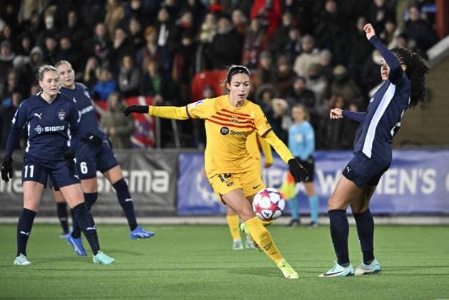MALMÖ 20231213 Barcelonas Aitana Bonmatí iunder onsdagens fotbollsmatch i damernas Champions League (grupp A) mellan FC Rosengard och FC Barcelona, Barca pa Malmö Idrottsplats. MALMÖ SVERIGE x50090x