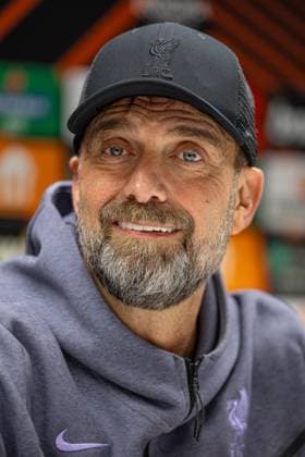 Football - UEFA Europa League - Group E - Royale Union Saint-Gilloise v Liverpool FC - MD-1 BRUSSELS, BELGIUM - Wednesday, December 13, 2023: Liverpool s manager Jürgen Klopp during a press conference, PK, Pressekonferenz at the Constant Vanden Stock Stadium ahead of the UEFA Europa League Group E matchday 6 game between Royale Union Saint-Gilloise and Liverpool FC. (Photo by David Rawcliffe Propaganda) BRUSSELS Constant Vanden Stock Stadium BRUSSELS-CAPITOL-REGION BELGIUM  Copyright: xDavidxRawcliffex P2023-12-13-Union_SG_Liverpool_MD-1-20