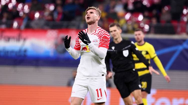 RB Leipzig - Young Boys Bern Champions League Leipzig, 13.12.2023, Red Bull Arena, Fussball , UEFA Champions League, Gruppe G , 6. Spieltag, RB Leipzig vs. Young Boys Bern , Im Bild: Timo Werner (11, RB Leipzig). , Foto nur zur redaktionellen Nutzung bestimmt! . , UEFA regulations prohibit any use of photographs as image sequences and or quasi-video ,