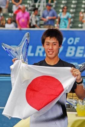 Tennis: ITC Championships FEB 17 Feb 17, 2008 Delray Beach, Florida Kei Nishikori (JAP) d. James Blake (USA) 6-3,6-1,4-6 to win the 2008 International Tennis Championships at Delray Beach Tennis Center Davie Florida USA EDITORIAL USE ONLY Copyright: xx LouxNovick CSMx csmphoto079403