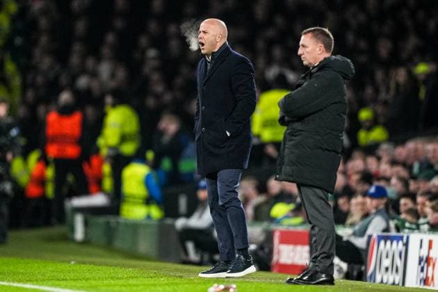 UEFA Champions League: Celtic v Feyenoord Glasgow - Feyenoord coach Arne Slot during the 6th leg of the UEFA Champions League group stage between Celtic v Feyenoord at Celtic Park on 13 December 2023 in Glasgow, Scotland. Copyright: xTomxBodex