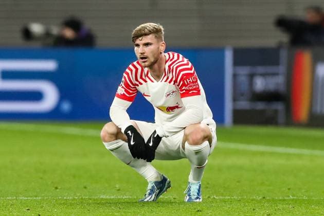 Timo Werner (RB Leipzig,11) kurz vor Spielende - Champions League Saison 2023-2024 Gruppe G RB Leipzig vs. BSC Young Boys Bern in der Red Bull Arena in Leipzig - Freisteller,Aktion,Fussball,Deutschland,Mann,Männer,13.12.2023