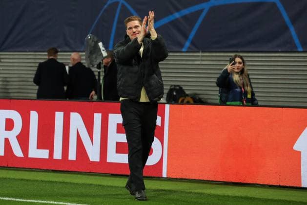 Marcel Halstenberg (Hannover 96) wird vor dem Spiel verabschiedet - Champions League Saison 2023-2024 Gruppe G RB Leipzig vs. BSC Young Boys Bern in der Red Bull Arena in Leipzig - Fussball,Deutschland,Mann,Männer,13.12.2023