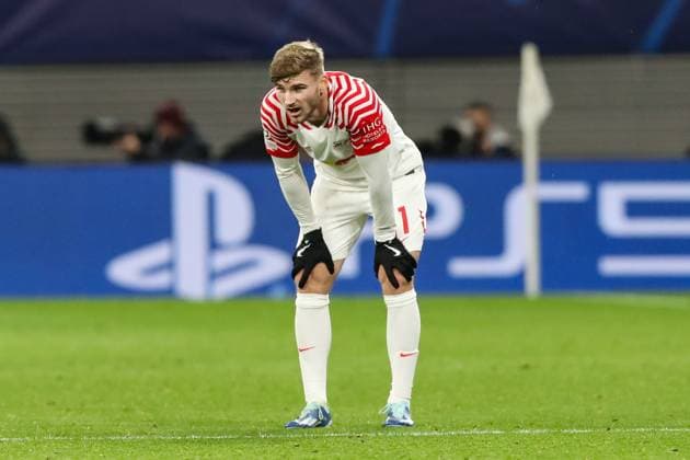 Timo Werner (RB Leipzig,11) kurz vor Spielende - Champions League Saison 2023-2024 Gruppe G RB Leipzig vs. BSC Young Boys Bern in der Red Bull Arena in Leipzig - Freisteller,Aktion,Fussball,Deutschland,Mann,Männer,13.12.2023