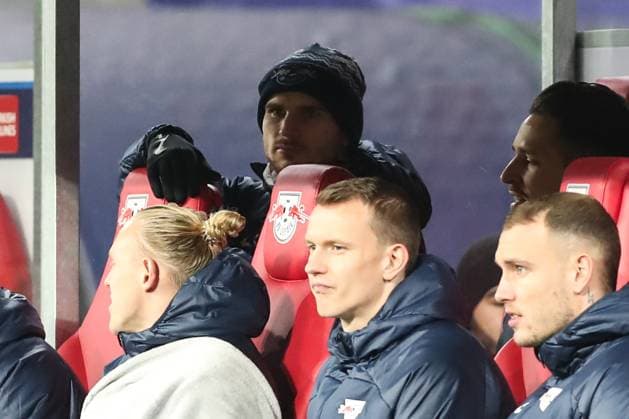 Timo Werner (RB Leipzig,11) auf der Ersatzbank - Champions League Saison 2023-2024 Gruppe G RB Leipzig vs. BSC Young Boys Bern in der Red Bull Arena in Leipzig - Fussball,Deutschland,Mann,Männer,13.12.2023