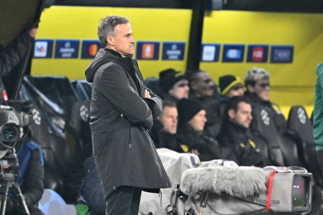 13.12.2023, xsltx, Fussball UEFA Champions League, Borussia Dortmund - Paris St.Germain PSG emspor, v.l. Trainer Coach Luis Enrique (FC Paris Saint-Germain) (DFL DFB REGULATIONS PROHIBIT ANY USE OF PHOTOGRAPHS as IMAGE SEQUENCES and or QUASI-VIDEO) Dortmund