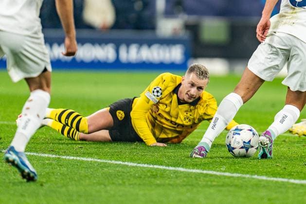 Marco Reus (Borussia Dortmund, 11) Borussia Dortmund vs. Paris Saint-Germain, Fussball, UEFA Champions League, 6. Spieltag, 13.12.2023 DFL REGULATIONS PROHIBIT ANY OUSE OF PHOTOGRAPHS AS IMAGE SEQUENCES AND OR QUASI-VIDEO Borussia Dortmund vs. Paris Saint-Germain, Fussball, UEFA Champions League, 6. Spieltag, 13.12.2023 Dortmund Copyright: xEibner-Pressefoto BahhoxKarax EP_BVB