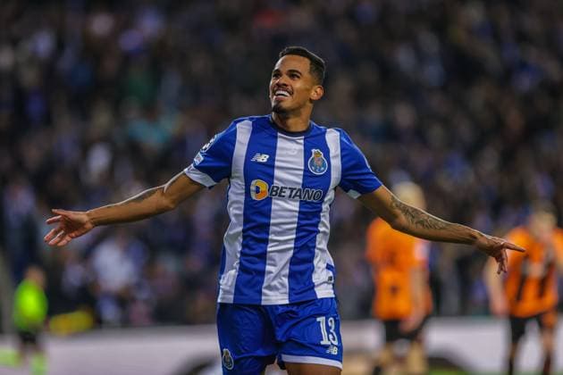 Uefa Champions League, FC Porto vs Shakhtar Donetsk , round 6 of 6 Porto, Portugal, December, 13th, 2023,Uefa Champions League, FC Porto vs Shakhtar Donetsk , round 6 of 6 at the Estadio do Dragao, Galeno, playing for FC Porto, photography by @guelbergoes Porto Portugal