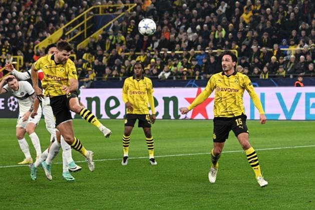 13.12.2023, xsltx, Fussball UEFA Champions League, Borussia Dortmund - Paris St.Germain PSG emspor, v.l. Niclas Füllkrug (Borussia Dortmund) (DFL DFB REGULATIONS PROHIBIT ANY USE OF PHOTOGRAPHS as IMAGE SEQUENCES and or QUASI-VIDEO) Dortmund