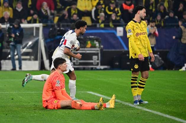 Torjubel zum 1:1 durch Warren Zaire-Emery 33 (Paris Saint-Germain), Borussia Dortmund vs. Paris Saint-Germain, Fussball, Champions League, Gruppenphase, 13.12.2023 Dortmund Nordrhein-Westfalen Deutschland