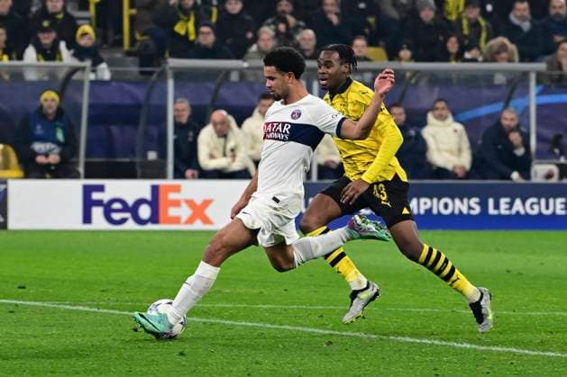 Tor zum 1:1 durch Warren Zaire-Emery 33 (Paris Saint-Germain), Borussia Dortmund vs. Paris Saint-Germain, Fussball, Champions League, Gruppenphase, 13.12.2023 Dortmund Nordrhein-Westfalen Deutschland