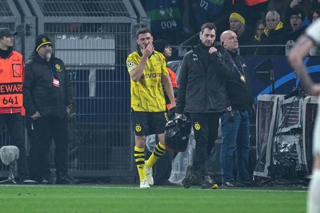 13.12.2023, Fussball, UCL, UEFA Champions League, Gruppenphase, 6. Spieltag, Saison 2023 2024, Borussia Dortmund - Paris St. Germain, Salih Özcan (Borussia Dortmund) xRHR-FOTO TKx Copyright: TeresaxKroeger RHR-FOTOx RHR-FOTO TK