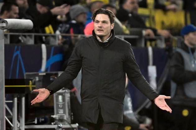 Edin Terzic (Borussia Dortmund) Gestik Geste gestikuliert 13.12.2023 Fussball, Champions League, Borussia Dortmund vs Paris St. Germain, Signal Iduna Park, Dortmund, NRW Germany