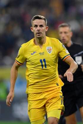 Romania V Switzerland - UEFA EURO, EM, Europameisterschaft,Fussball 2024 European Qualifiers Nicusor Bancu of Romania celebrates during the UEFA EURO 2024 European Qualifiers match between Romania and Switzerland at Arena Nationala in Bucharest, Romania, on November 21, 2023. Bucharest Romania  Copyright: xAlexxNicodimx originalFilename:nicodim-romaniav231121_np8Dz.jpg