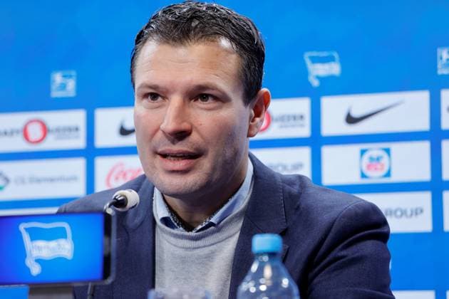 Deutschland, Berlin, Sportpark, GER, 2.FBL, Hertha BSC, Saison 2023 24, Pressekonferenz vor dem Heimspiel gegen den VfL Osnabrück, Foto:Sportdirektor Benjamin Weber