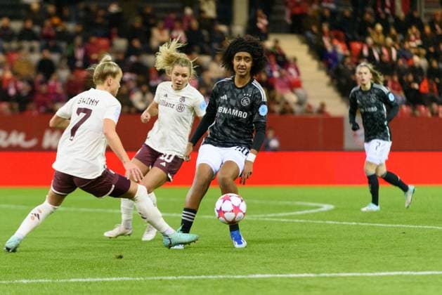 Lily Yohannes (20 Ajax Amsterdam) during the UEFA Womens Champions League group stage match between FC Bayern Munich and Ajax Amsterdam at FC Bayern Campus in Munich, Germany. (Sven Beyrich SPP) Copyright: xSvenxBeyrich SPPx spp-en-SvBe-20231214-D75_9102