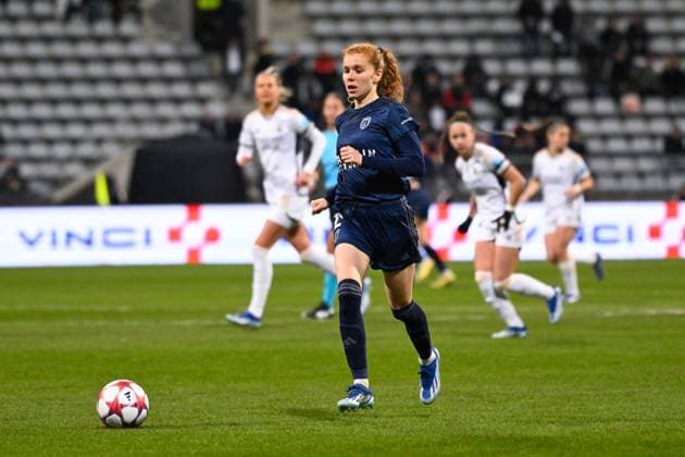Celina OULD HOCINE ( 2 - PFC ) during the WCL match between PFC and Real Madrid at Stade Charlety on December 14, 2023 in Paris, France. ( Photo by federico pestellini panoramic ) - FOOTBALL : PFC vs Real Madrid - Ligue des Champions Feminine - 14 12 2023 FedericoPestellini Panoramic 