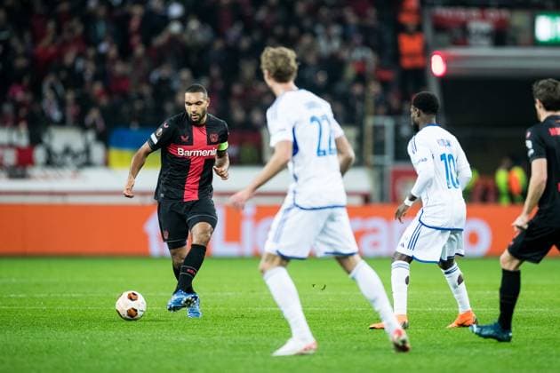 UEFA Europa League: Bayer 04 Leverkusen - Molde FK; 14.12.2023 Jonathan Tah (Bayer 04 Leverkusen, 4) UEFA Europa League 6. Spieltag: Bayer 04 Leverkusen - 1Molde FK, BayArena Leverkusen am 14.12.2023 DFL REGULATIONS PROHIBIT ANY USE OF PHOTOGRAPHS AS IMAGE SEQUENCES AND OR QUASI-VIDEO. Copyright: xBEAUTIFULxSPORTS Wunderlx